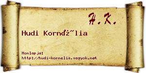 Hudi Kornélia névjegykártya